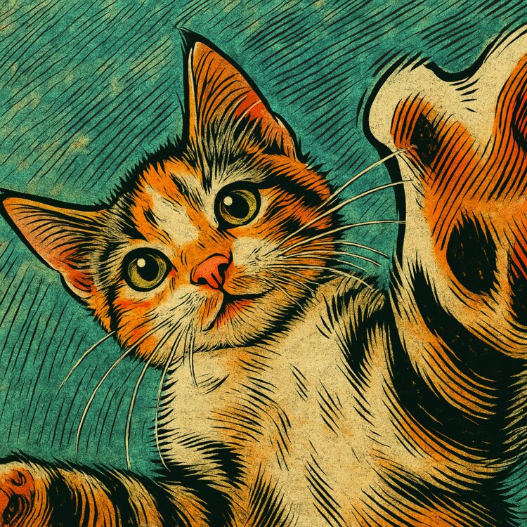 Kitten schaut in Kamera